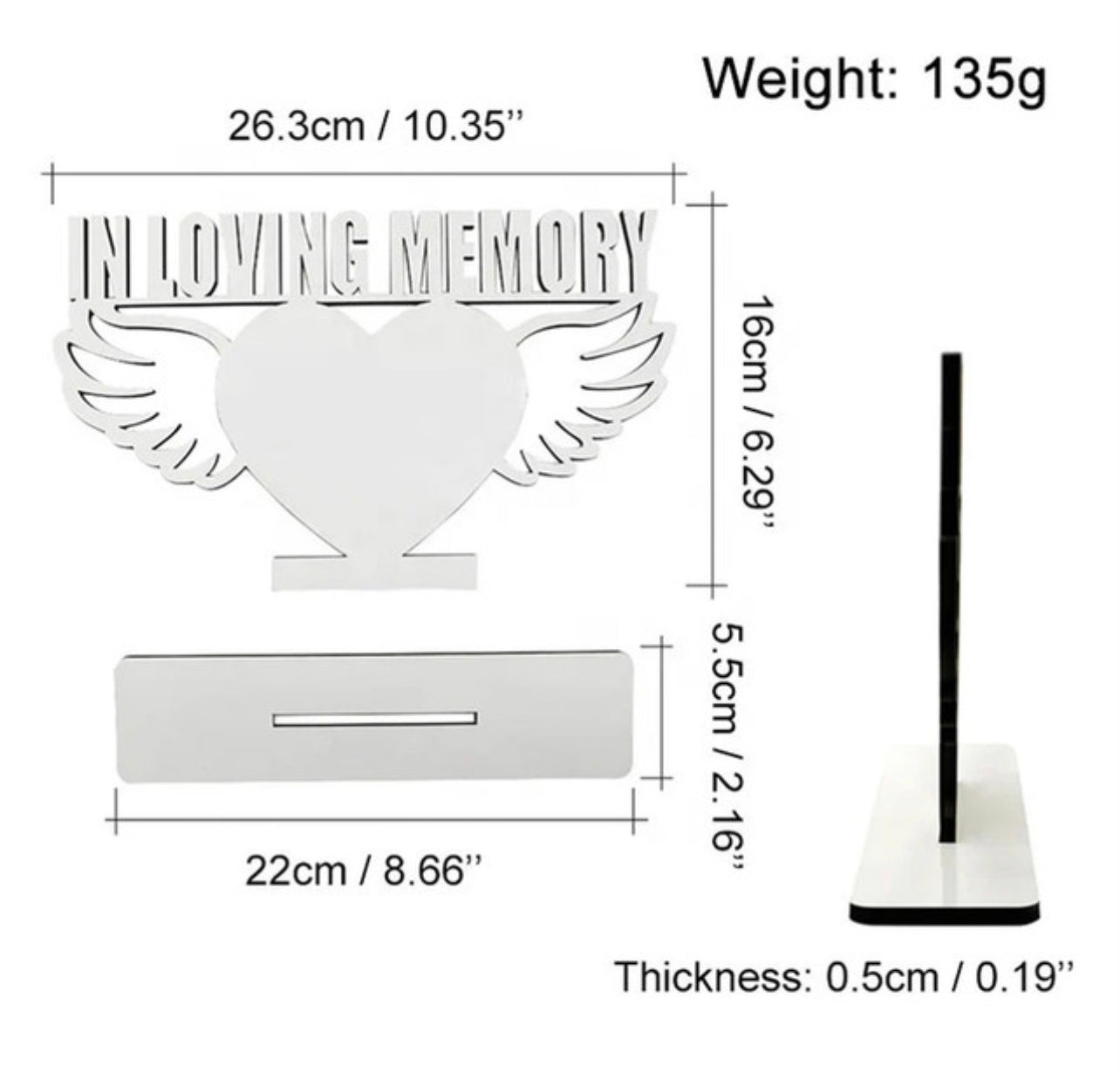 In Loving Memory Wing Stand