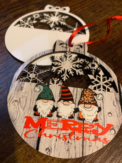 Half Snowflake  Ornament