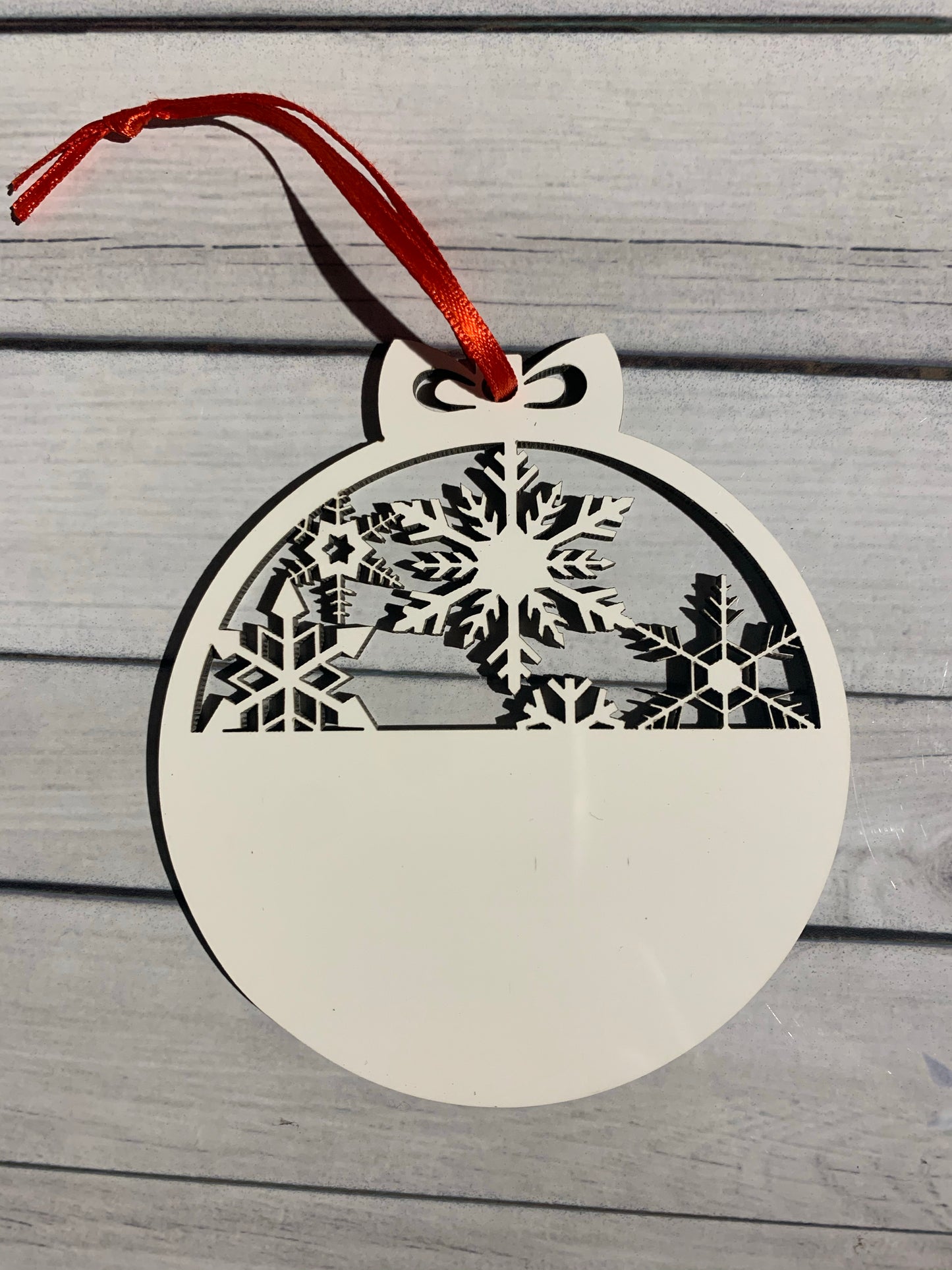 Half Snowflake  Ornament