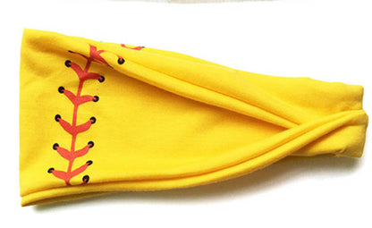 Yellow softball headband