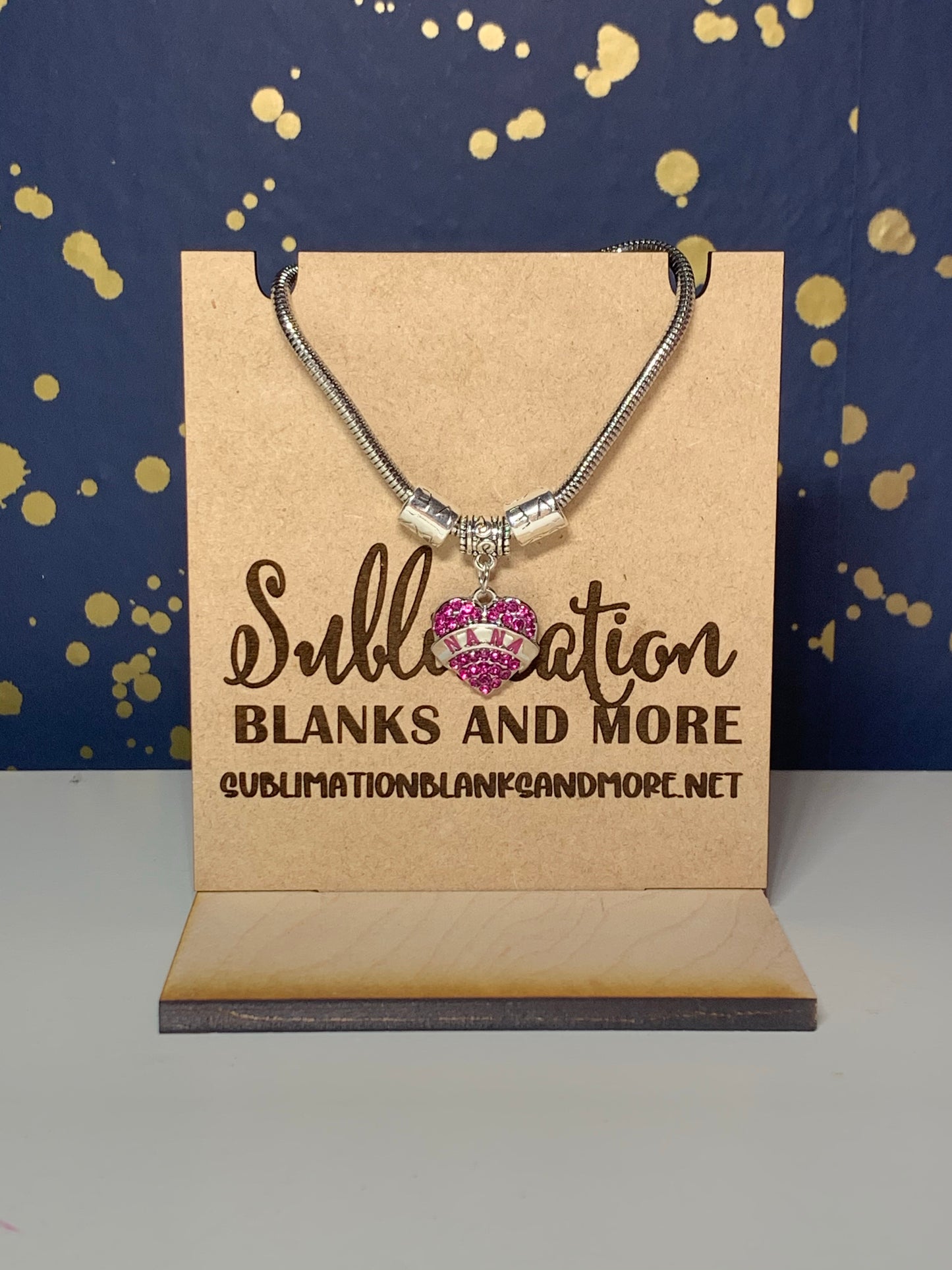 Nana Rhinestone Charm Bracelet