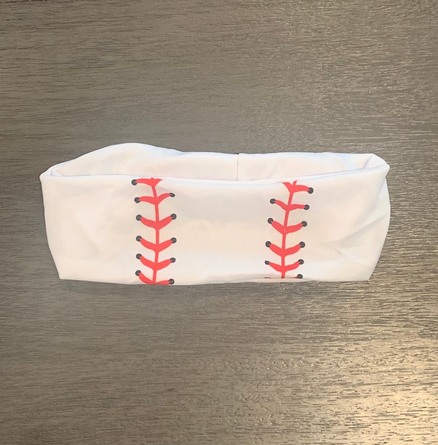 White Baseball Headband