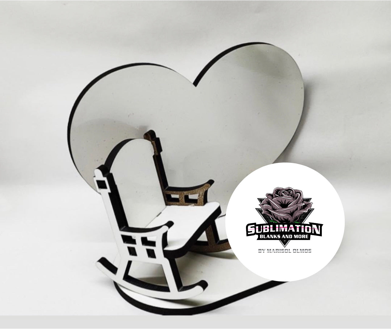 Heart Stand w/ Rocking Chair – Sublimation Blanks & More