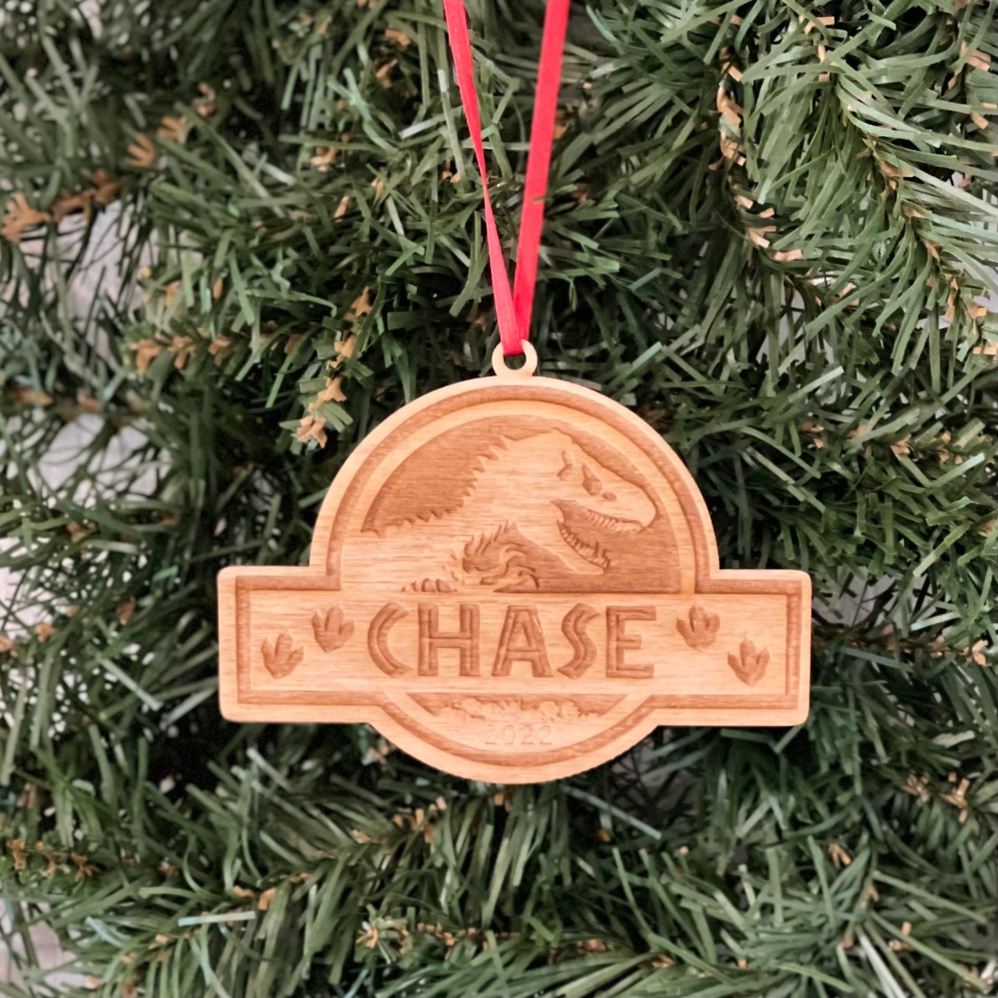 Dinosaur Engraved Ornament