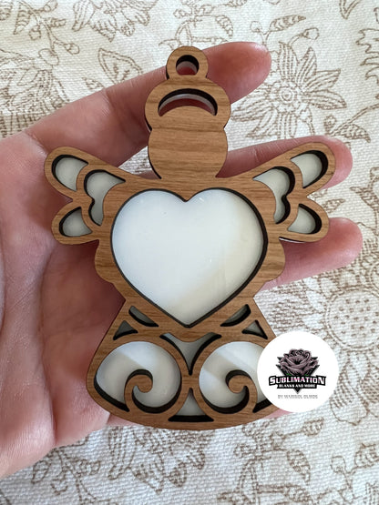 Angel Ornament Wood Finish