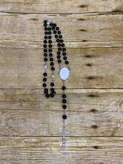 Blank Black Sublimation Rosary (Ready to Ship)