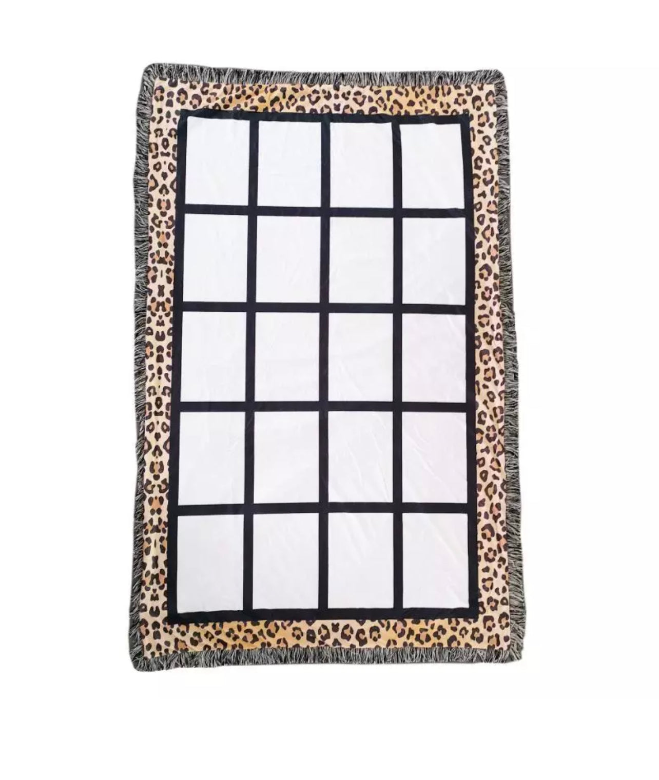 20 Photo Panel Cheetah Print Blanket
