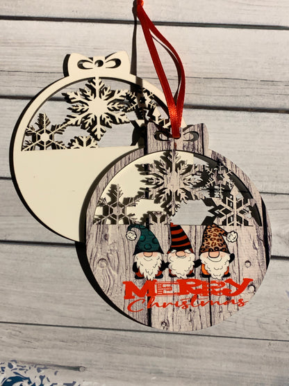 Half Snowflake  Ornament