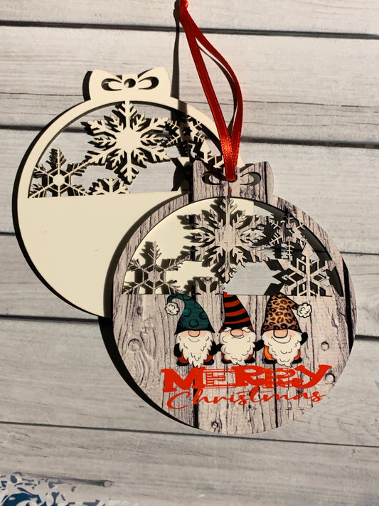 Half Snowflake  Ornament