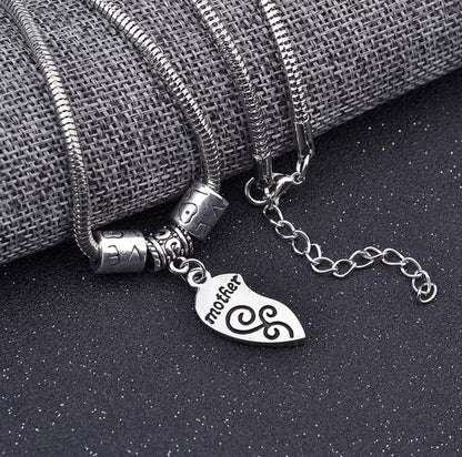 Mother Half Heart Charm Bracelet