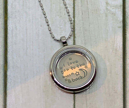 I love you to the Moon Charm