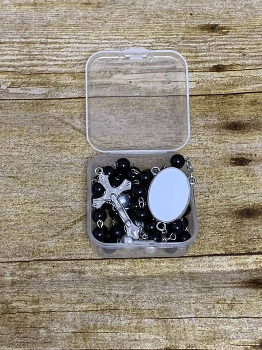 Blank Black Sublimation Rosary (Ready to Ship)