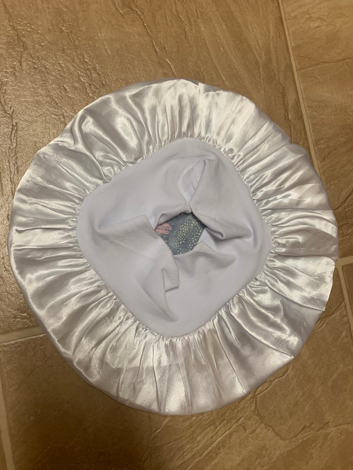 New! White Blank Bonnet with headband
