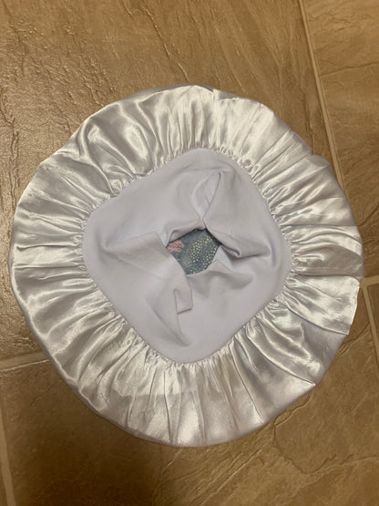 New! White Blank Bonnet with headband