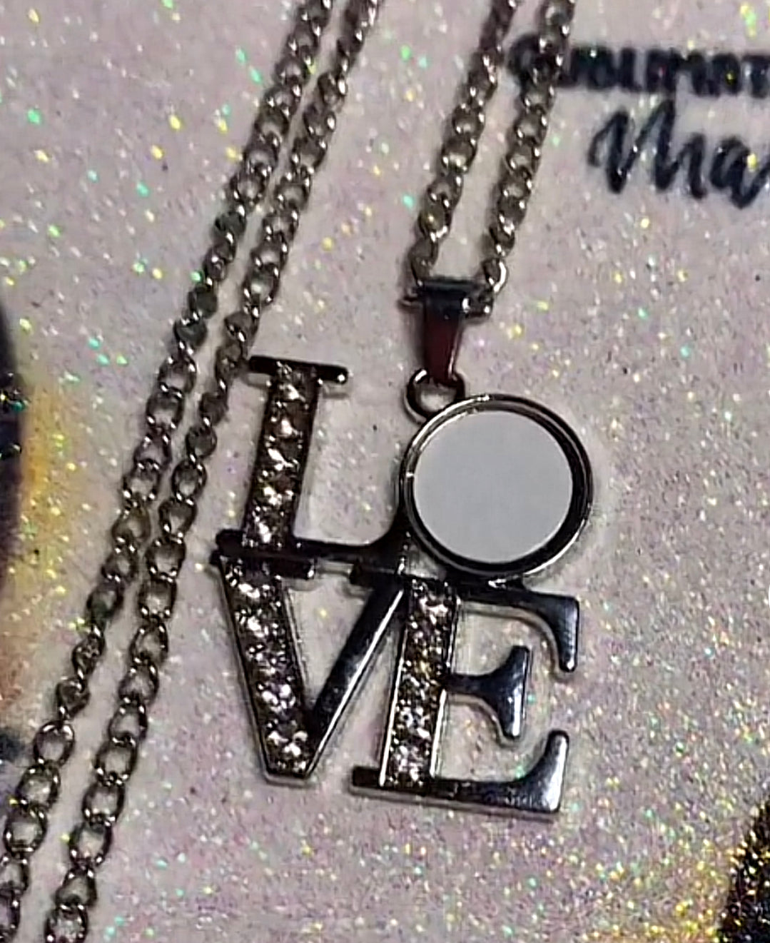 LOVE Rhinestone Necklace