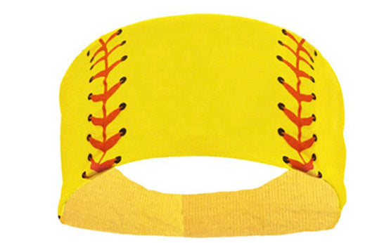 Yellow softball headband