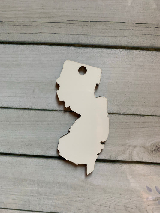 Blank New Jersey State Keychain