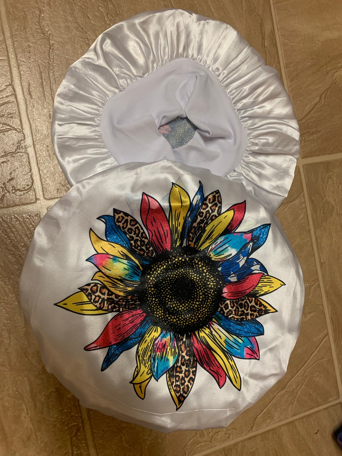 New! White Blank Bonnet with headband