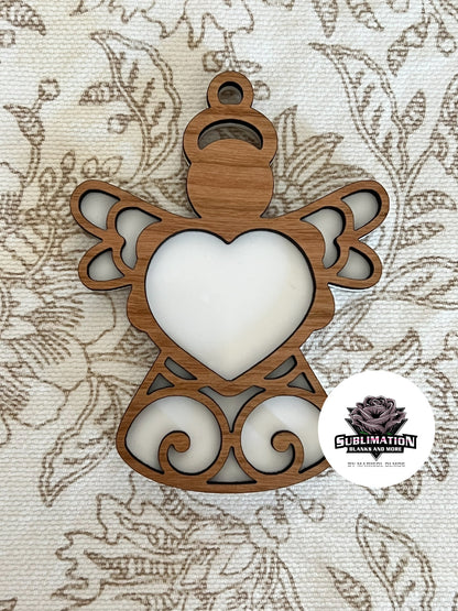 Angel Ornament Wood Finish